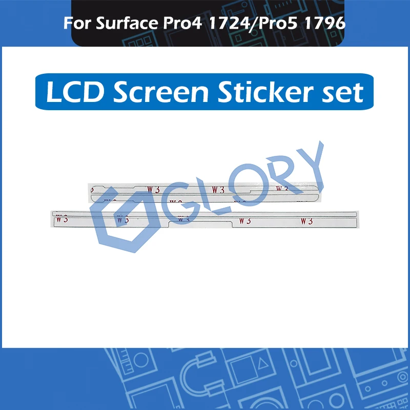 

50 компл./лот для Microsoft Surface Pro4 1724 Pro5 1796 LCD экран стикер сенсорный экран передняя панель клейкая Полоса бумажный комплект