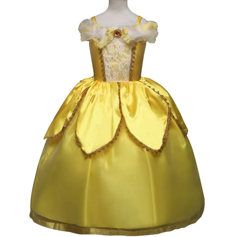 Beauty and The Beast Cosplay Dress Halloween Costume Belle Princess for Girl Masquerade Carnival Kids Roles Play Suit | Тематическая