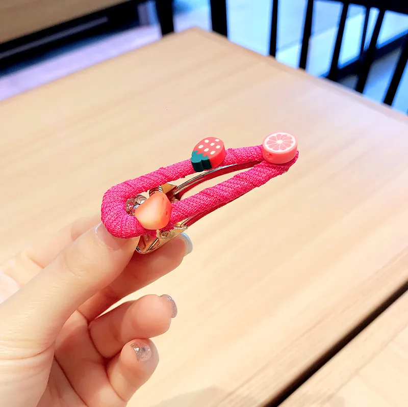 Заколки для волос с фруктами и арбузом милые цветные заколки BB блестящие