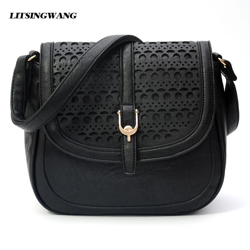 LITSINGWANG new crossbody bags for women hollow out pu shoulder handbags bolsas femininas bag female messenger | Багаж и сумки