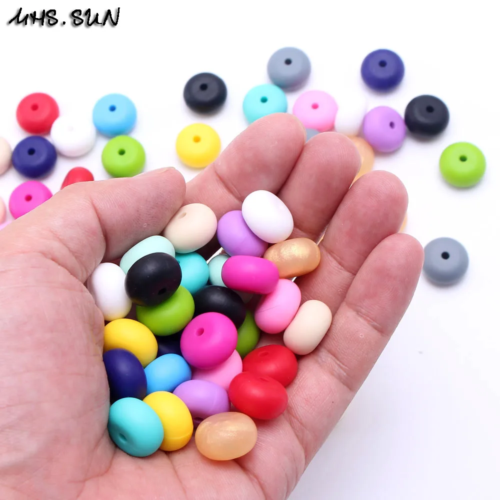 Разноцветные Бусины из abacus ablate силиконовые бусины натурального пищевого