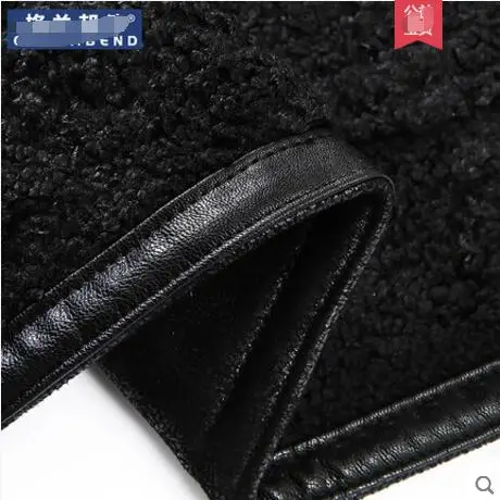 Мужское кожаное пальто с мехом на весну 2018 флисовой подкладкой Молодежная тонкая