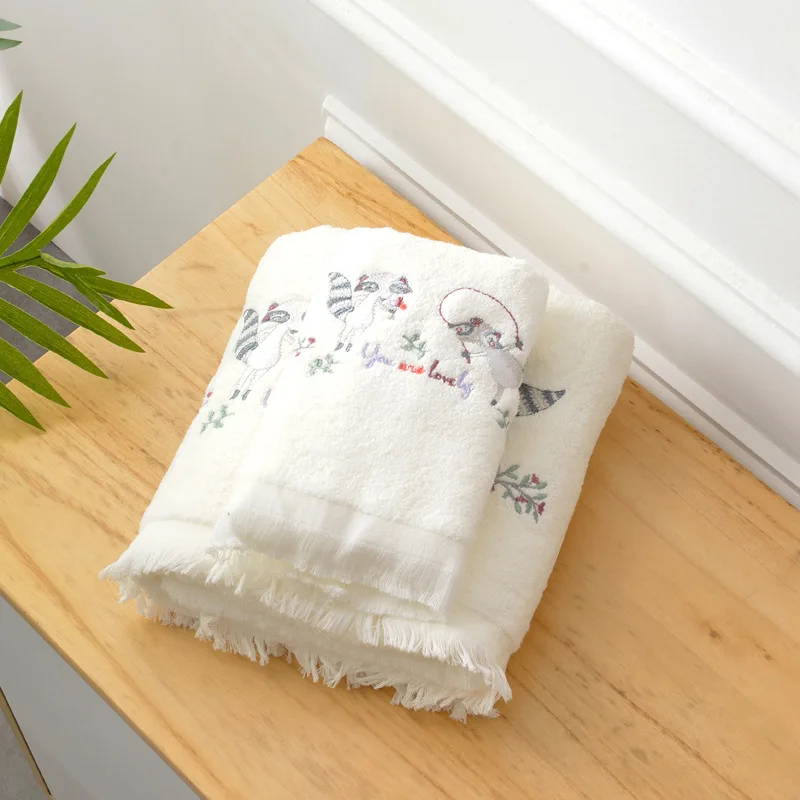 2 шт. махровое полотенце для лица и банное | Дом сад