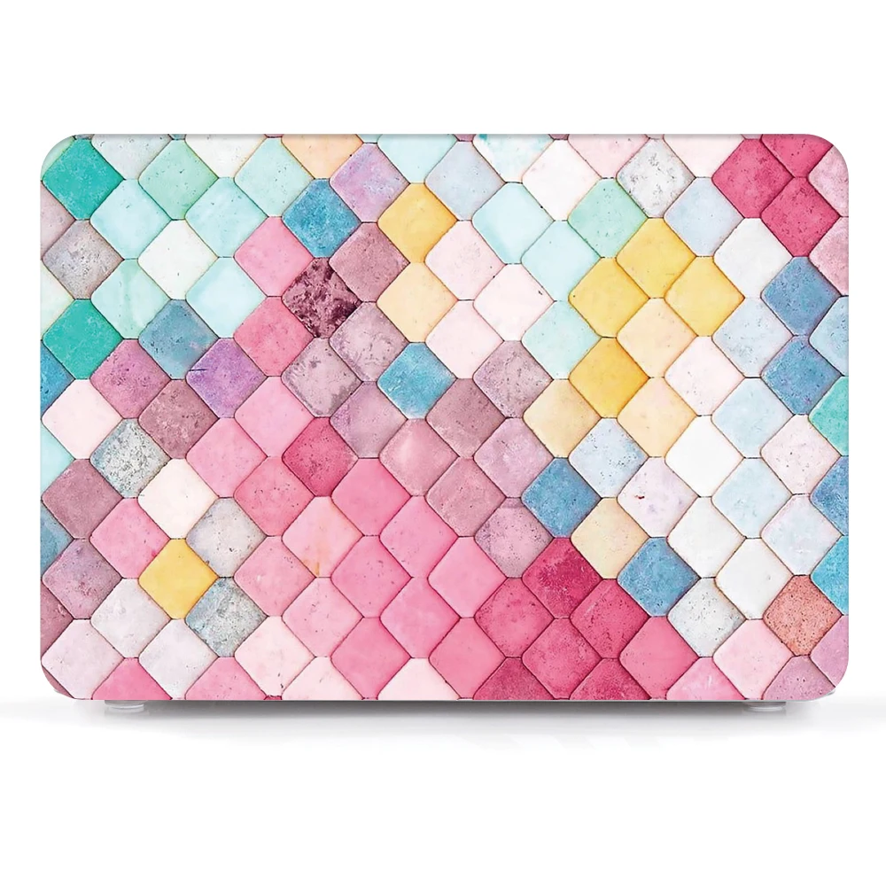 Жесткий чехол с принтом + силиконовый для клавиатуры Apple Macbook Air 11 13 Pro13 Touch bar Pro 15