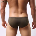 DANJIU пикантные гей прозрачное Мужское нижнее белье Ice Silk летние мужские шорты с низкой талией тонкие однотонные мужские трусы боксеры Calzoncillos
