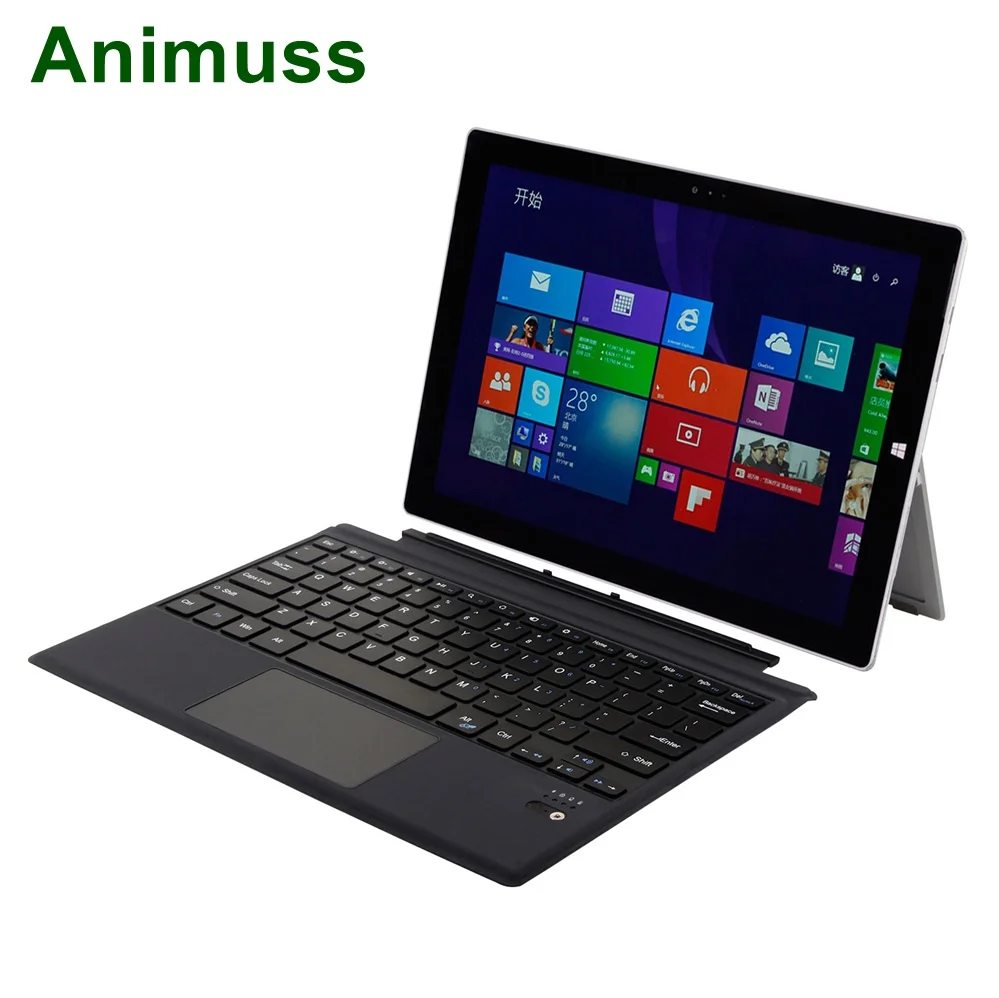 Animuss тонкая магнитная беспроводная клавиатура с сенсорной панелью для microsoft Surface