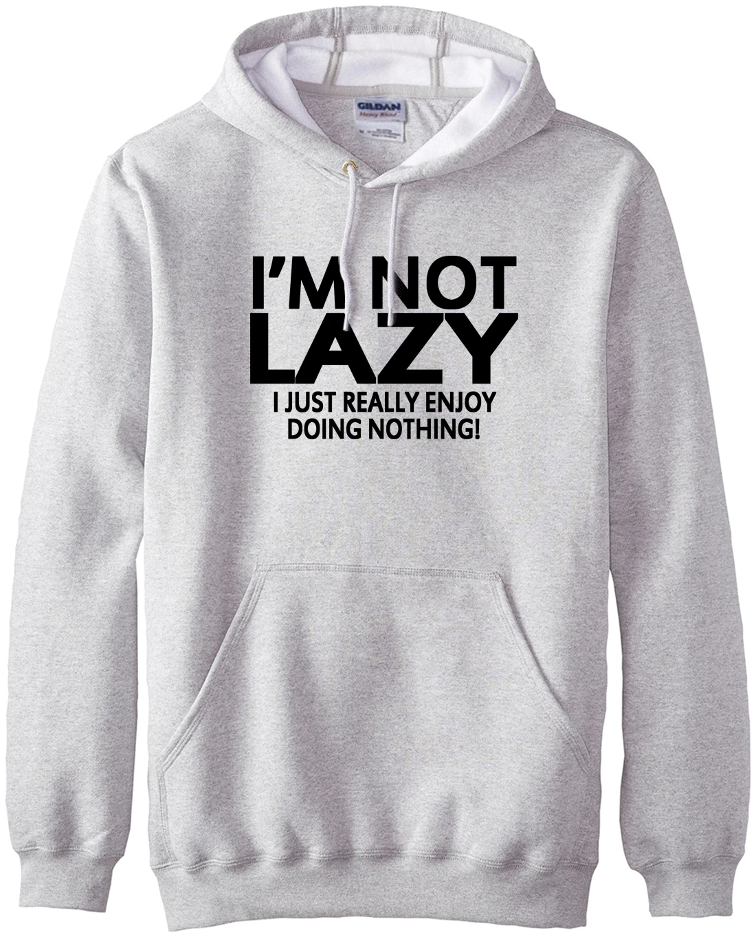 Забавный флисовый Мужской свитшот для взрослых I'm Not Lazy I Just Enjoy Doing Nothing с принтом