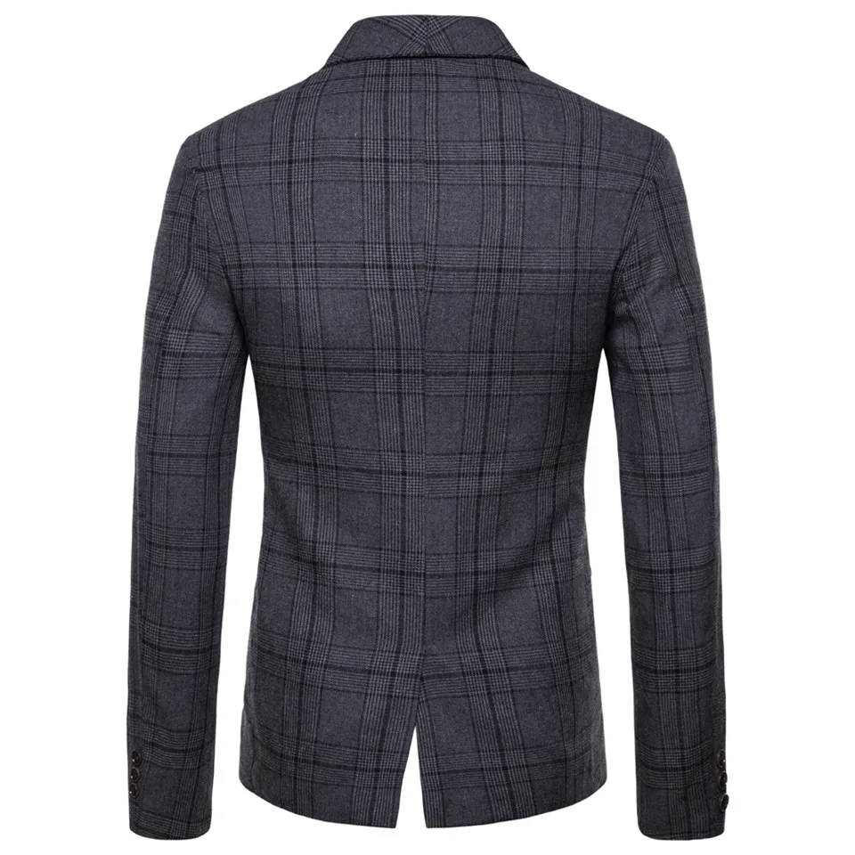 Riinr New Arrival Business Mens Blazer Casual Blazers Men Lattice Formal Jacket Popular Design Men Dress Suit Jackets Fashion