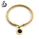 Женские браслеты из нержавеющей стали с розовым золотом, модные регулируемые браслеты-манжеты для помолвки, свадебной вечеринки, ювелирные изделия в подарок