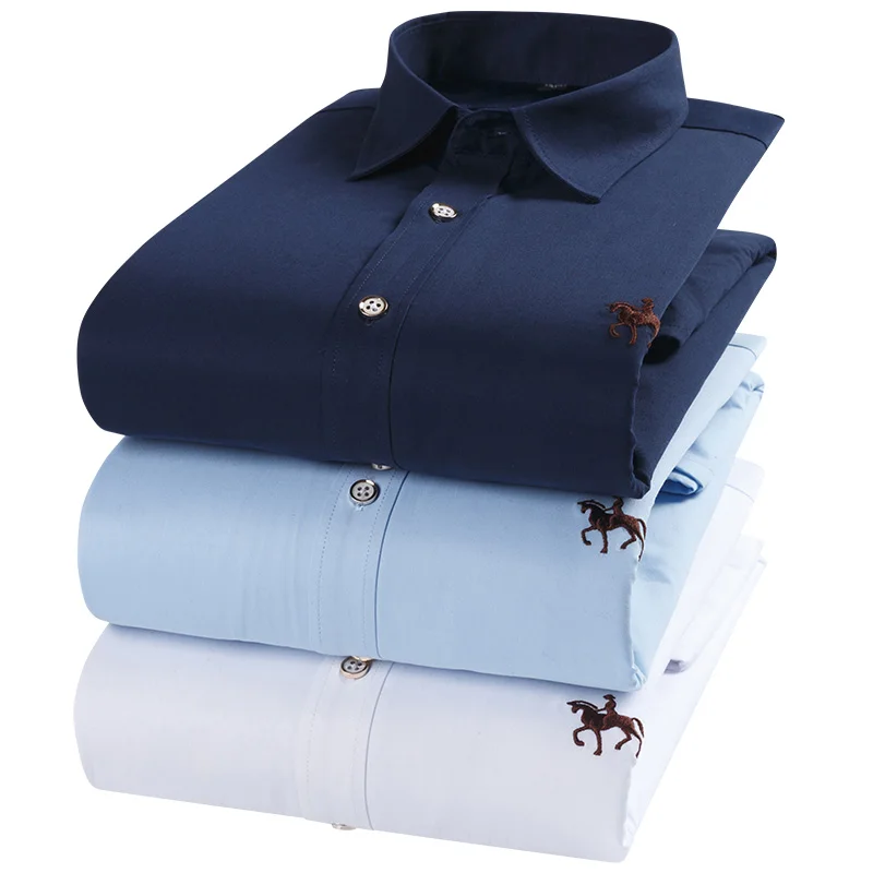 2019 зимняя теплая одноцветная Мужская брендовая качественная рубашка мужские