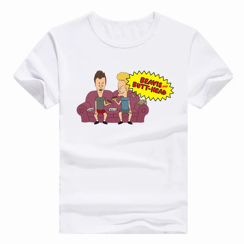 Футболка азиатского размера с принтом Beavis And Butthead & Повседневная футболка