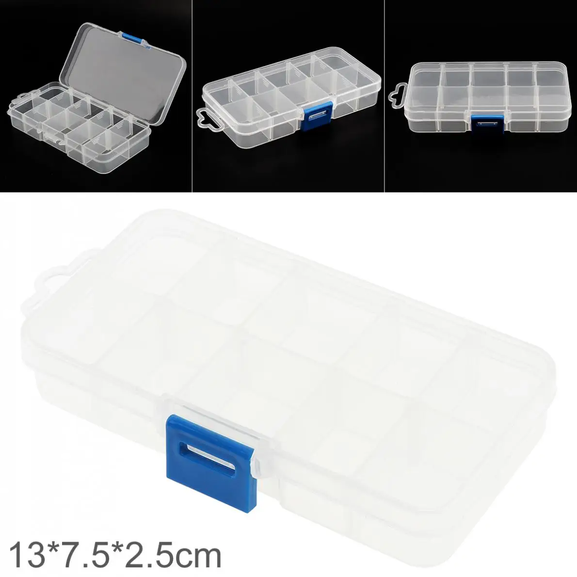 

5 дюймов 10 ячеек удобный полипропиленовый портативный многофункциональный ящик для инструментов для хранения с длиной 130 мм и шириной 75 мм