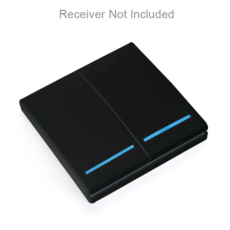 2 Button Transmitter QIACHIP 433 Mhz Беспроводной RF настенный передатчик и AC 110 V 220 V 1 CH Пульт дистанционного управления реле приемник зал спальня свет - Цвет: 2 Button Transmitter