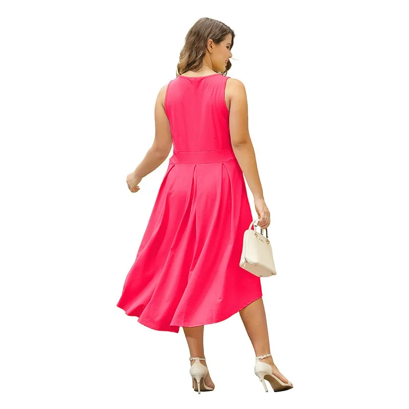 Женское платье с открытыми плечами асимметричное однотонное L-XXXL большого