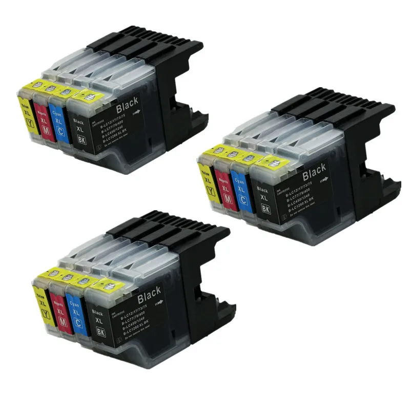 12PK чернила картридж совместимый с MFC J280W J430W J435W DCP J925N J525W LC1240 LC1280xl LC73 LC77 LC79 LC400|ink