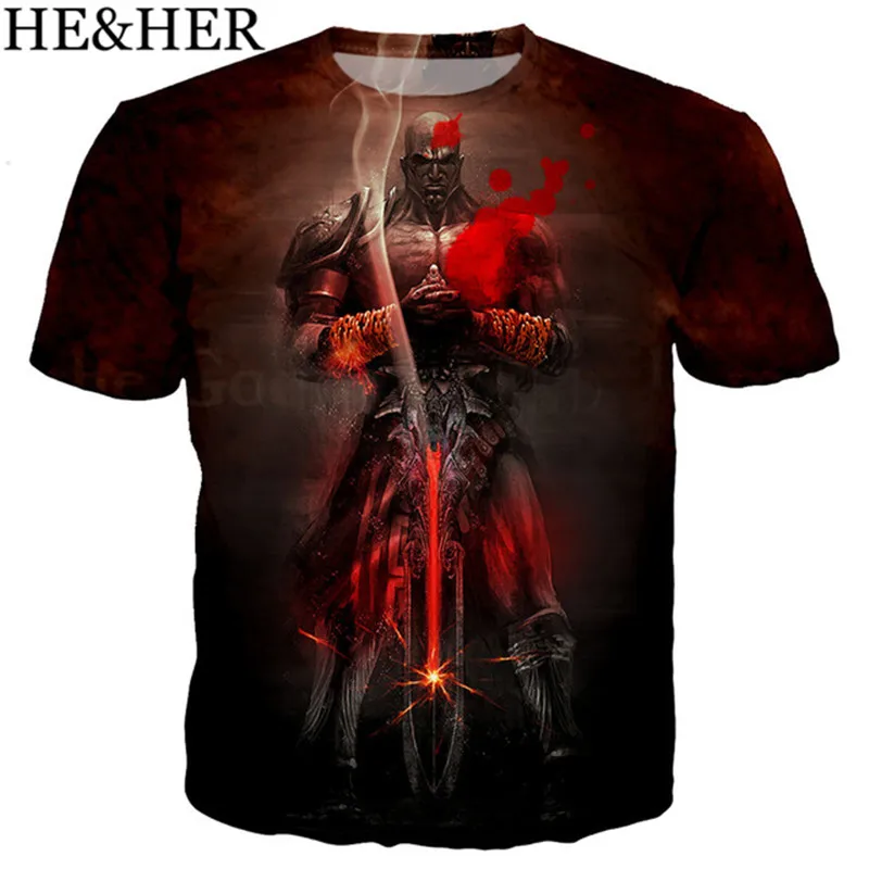 

Latest arrival cool t shirt men/women Classic game God of War 3D printed t-shirts Harajuku style tshirt streetwear summer tops