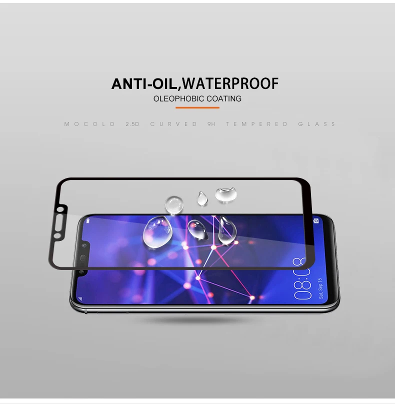 Полноэкранное премиум-стекло Mocolo для huawei mate 20 Pro, полное покрытие, Защита экрана для mate 20 Lite, закаленное стекло, пленка