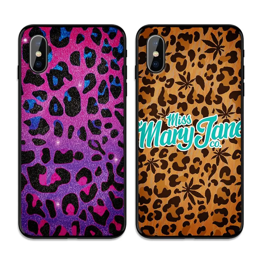 Мягкий чехол из ТПУ с леопардовым принтом для Apple iPhone 6 6S 7 8 Plus 5 5S SE X XS MAX XR