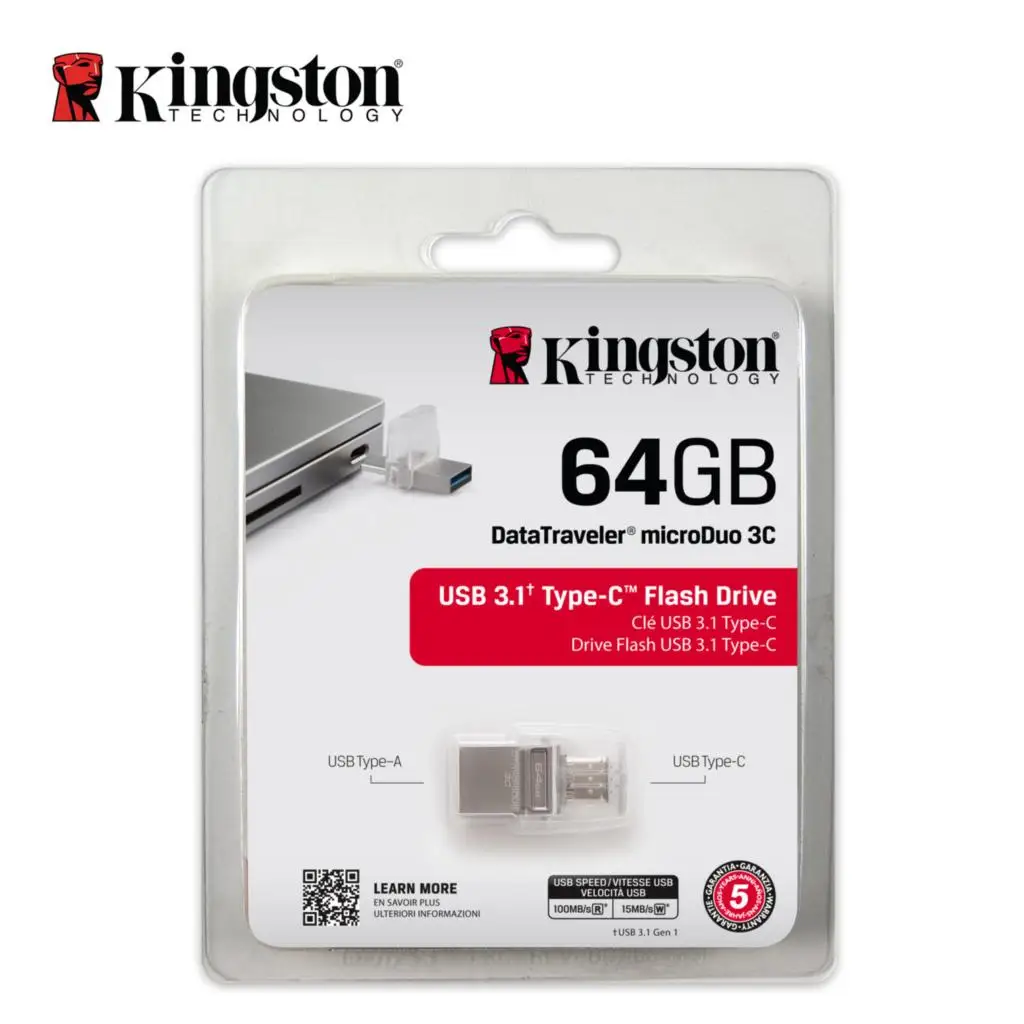 Usb флеш накопитель Kingston OTG Type C 3 1 дюйма USB 0 32/64/128 ГБ|pen drive 3.1|kingston otgusb 3.0 16gb |