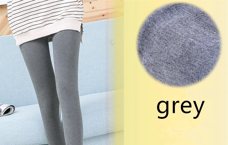 grey Основные Для женщин колготки однотонные зимние плотные теплые штаны с флисовой подкладкой; высококачественные колготки с эластичной резинкой на талии женские Термальность эластичные штаны, тонкие, обтягивающие колготки - Цвет: grey