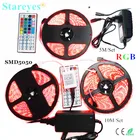 Лента светодиодная Водонепроницаемая SMD 5050, 60 светодиодный одовм, 510 м, с пультом ДУ на 44 кнопки и адаптером питания