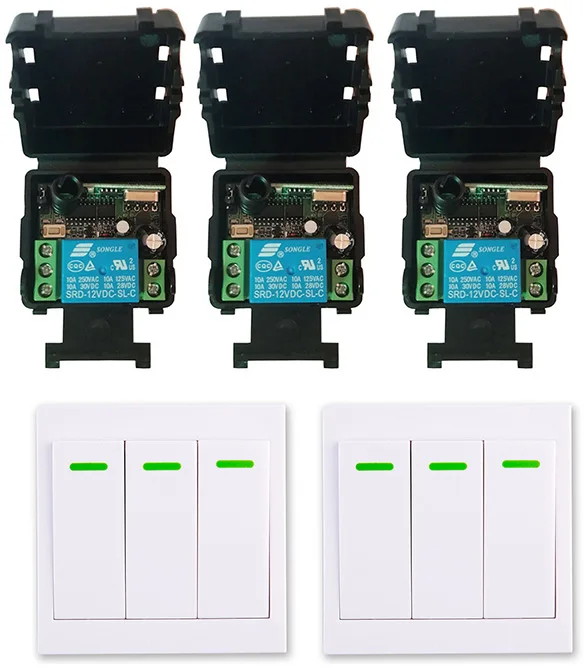 Мини-размер DC12V 24V 1CH 10A RF беспроводной пульт дистанционного управления релейный