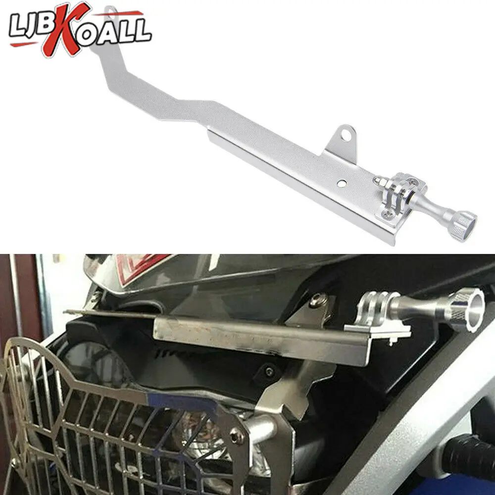 

Silver Motorcycle Long Front Left Camera Bracket Holder Cam Gopro For BMW R1200GS LC ADV Adventure 2013 2014 2015 2016 2017 2018