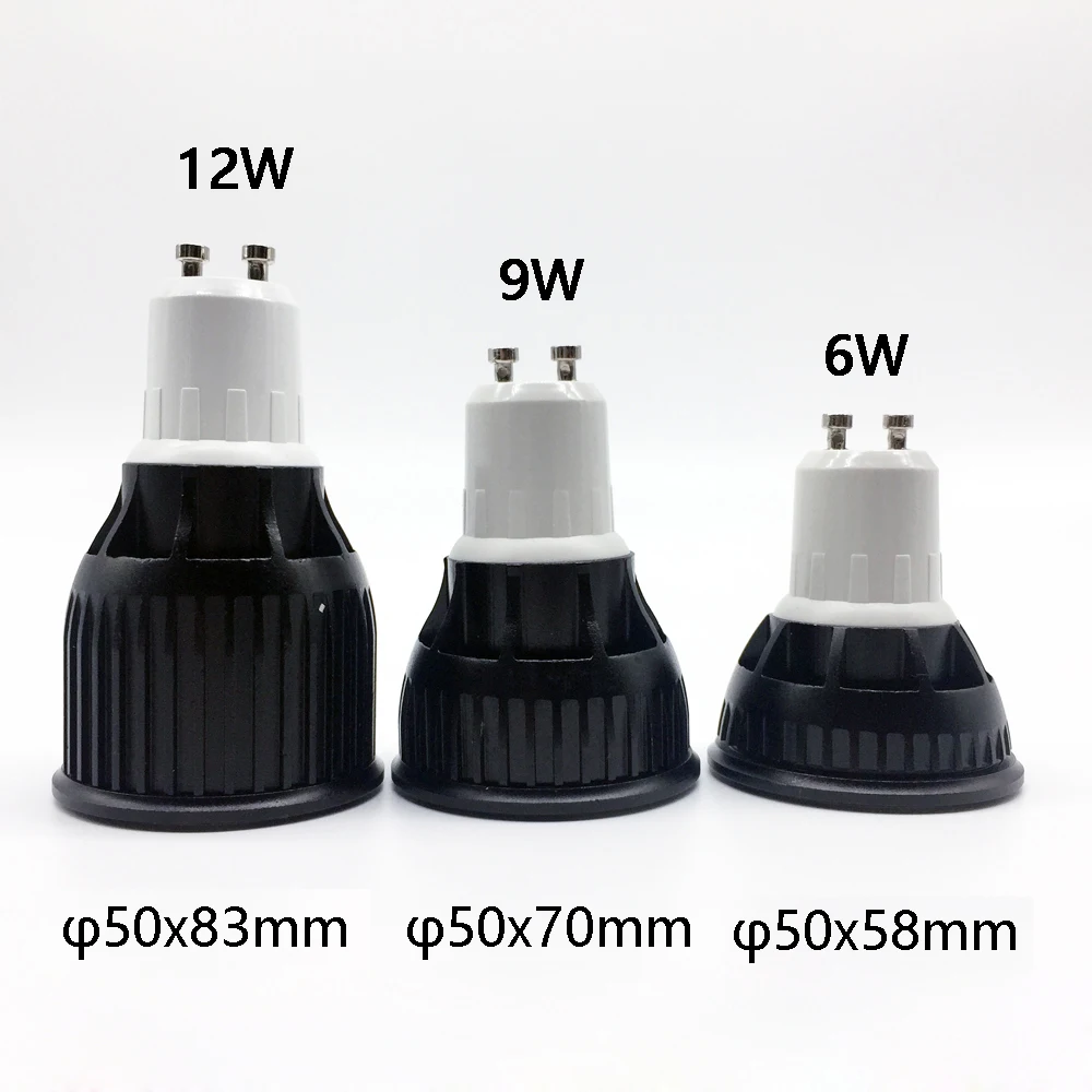 

High quality 6W 9W 12W GU10 LED downlight 110V 220V Dimmable LED spotlight warm / cool white GU 10 LED downlight