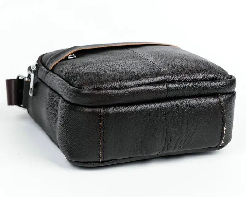 Брендовая мужская сумка мессенджер из 100% натуральной кожи Повседневная через