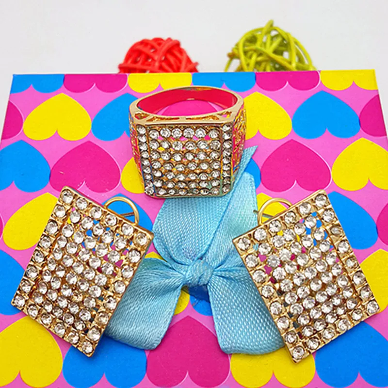 2016 модные свадебные ювелирные наборы из африканских бусин Дубайский Золотой