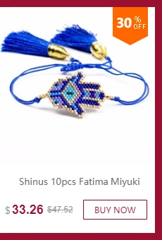 Shinus 5 шт./партия Miyuki Браслеты Женские лошадиные браслеты летние ювелирные изделия Pulseras Mujer веревка дружбы Delica бусины ручной работы