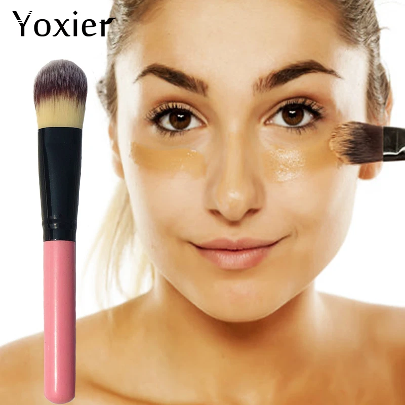 Yoxier Tongue-Shaped Foundation Brush Eye Corner Nose Wing Makeup Powder Concealer Beauty Tool 1Pcs | Красота и здоровье