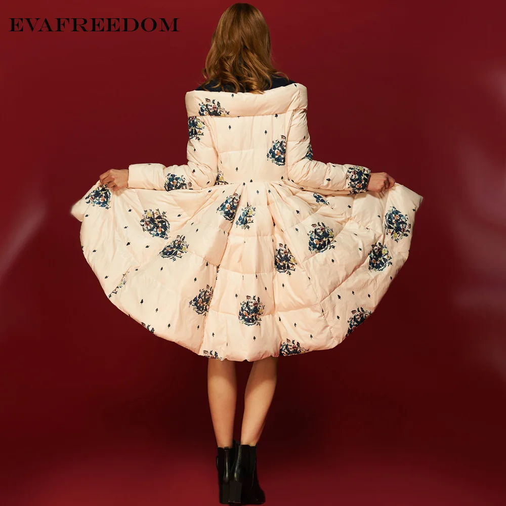 Дизайнерская одежда женская куртка с цветочным принтом женское пальто зимняя