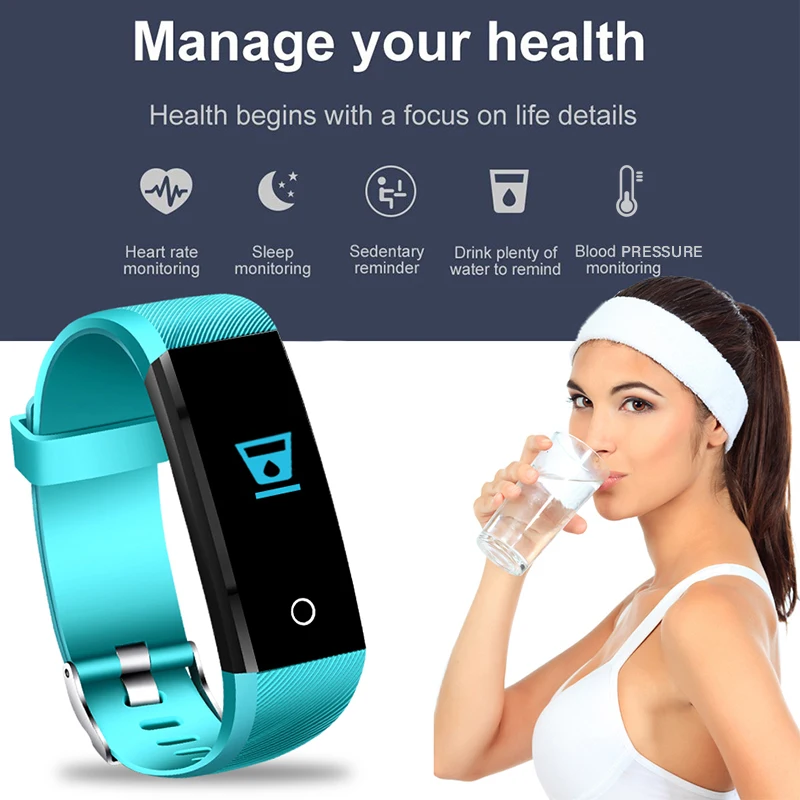 BANGWEI 2019 Новый Фитнес трекер Спорт умный Браслет IP67 Водонепроницаемый Часы Heart Rate