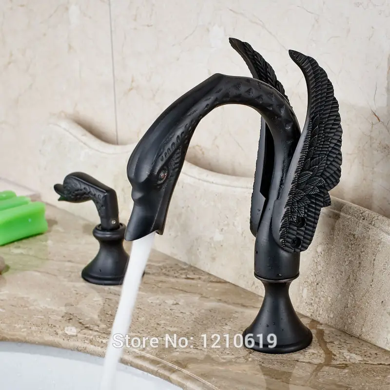 Uythner новый кран для раковины в стиле лебедя с двумя ручками масло втирается