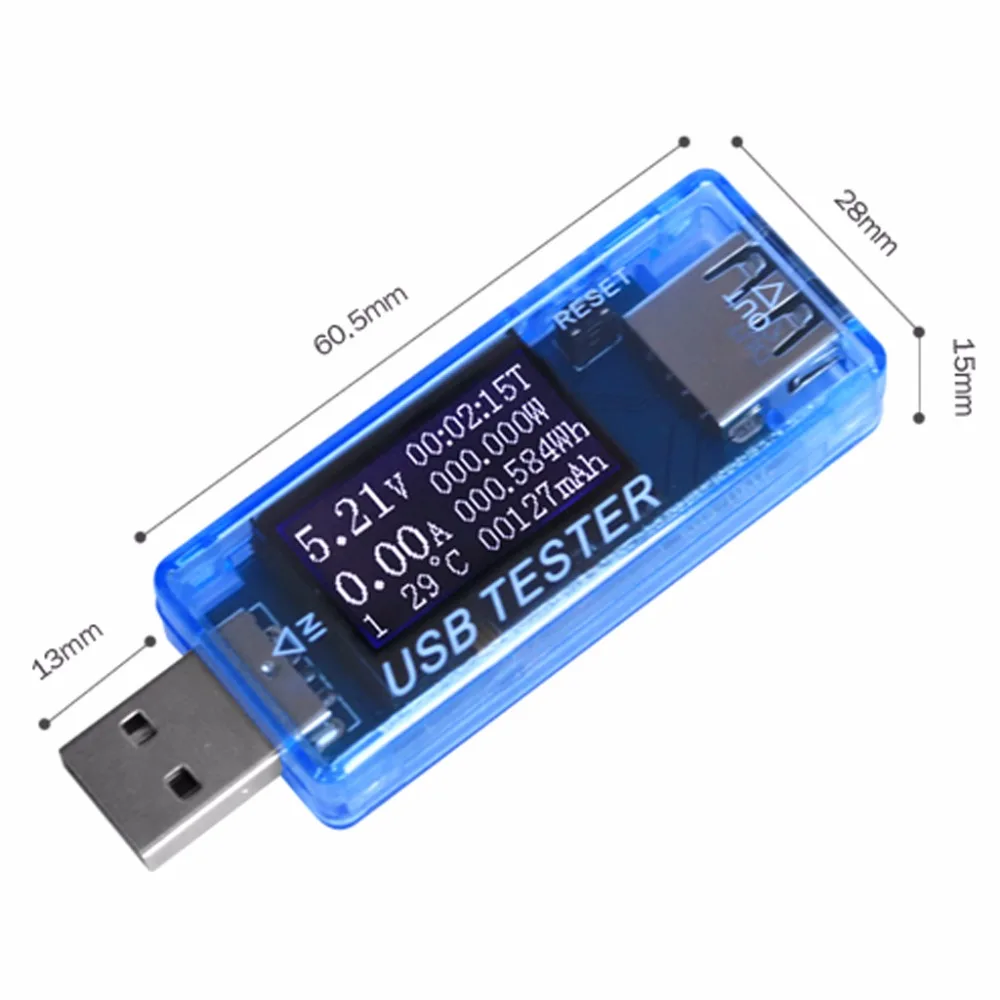 8 в 1 ЖК-дисплей USB детектор напряжения тока зарядное устройство ёмкость тестер