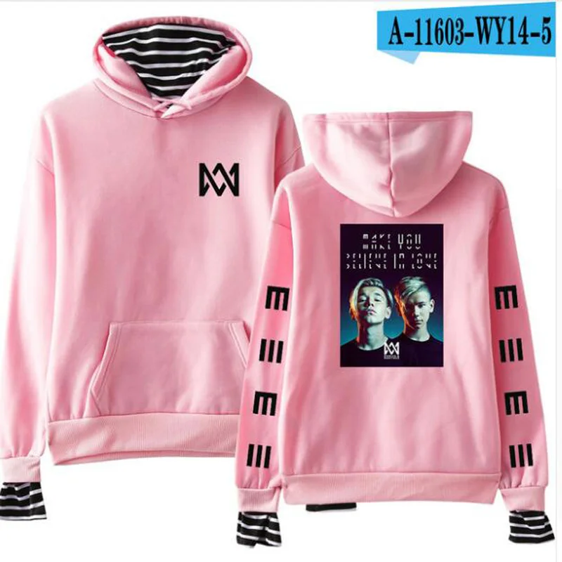 

Twins Marcus and Martinus Striped Fake Two Piece Hoodies Sweatshirts Harajuku Women/Men Hip Hop Hoodie Funny Clothes Outerwear