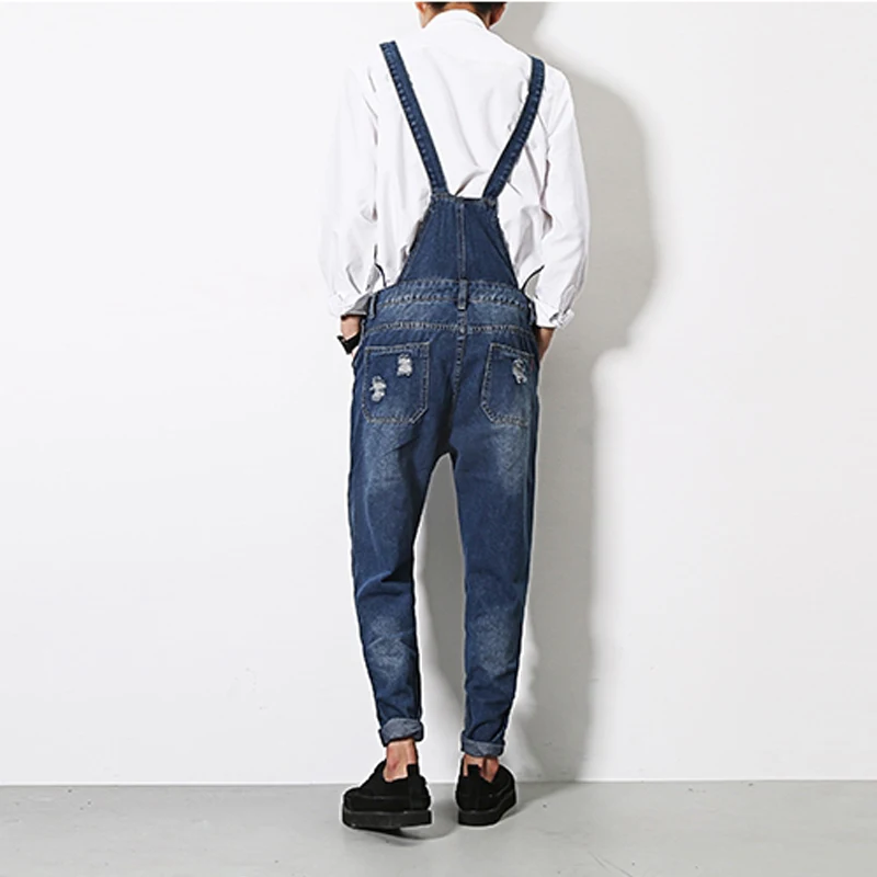 Мужская Мода Комбинезоны для девочек Брюки Slim Fit джинсовые штаны Мотобрюки