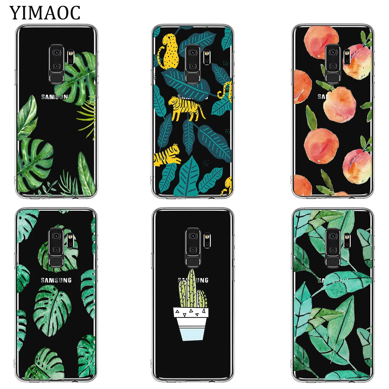 YIMAOC тропические суккуленты Листья Чехлы для мобильного телефона из мягкого