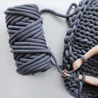 1 рулон толстой очень объемной пряжи для детской мягкой большой хлопковой пряжи сделай сам для вязания на руке прядильная пряжа для одеяла