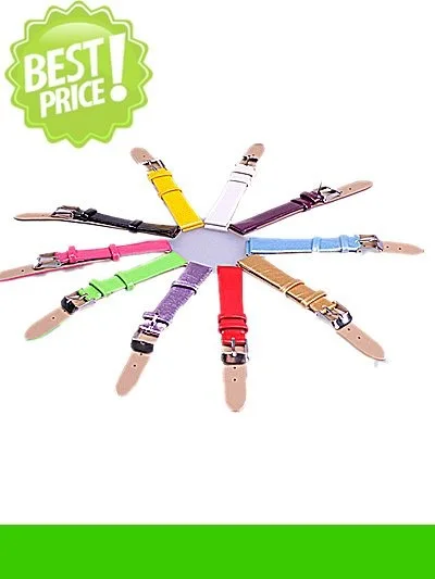 Wholesale 40Pcs/Lot 12mm 14mm 16mm 18mm 20mm 22mm PU Leather Imitation Leather  Watch Bands Mix Colors