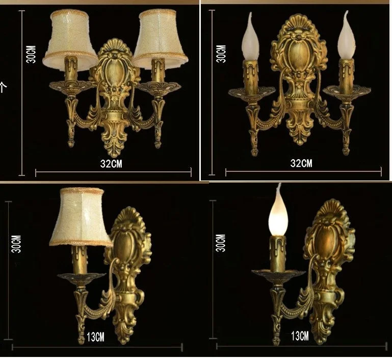 Бесплатная доставка античный бронзовый настенный светильник модный для спальни