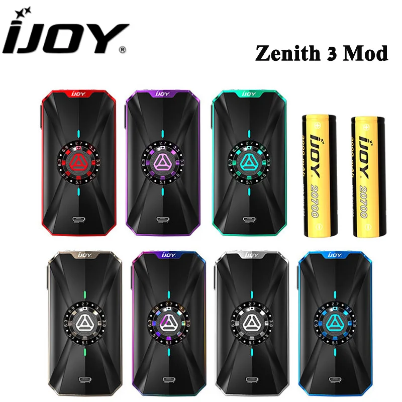 Оригинал IJOY Зенит 3 поле MOD 360 Вт Vape с двойной 20700 батареи электронная сигарета