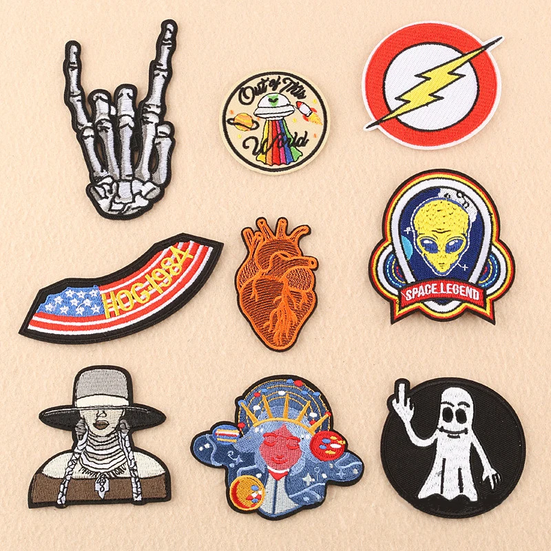 1 шт микс номер POW нашивки на одежду Утюг вышитые шить и симпатичными аппликациями