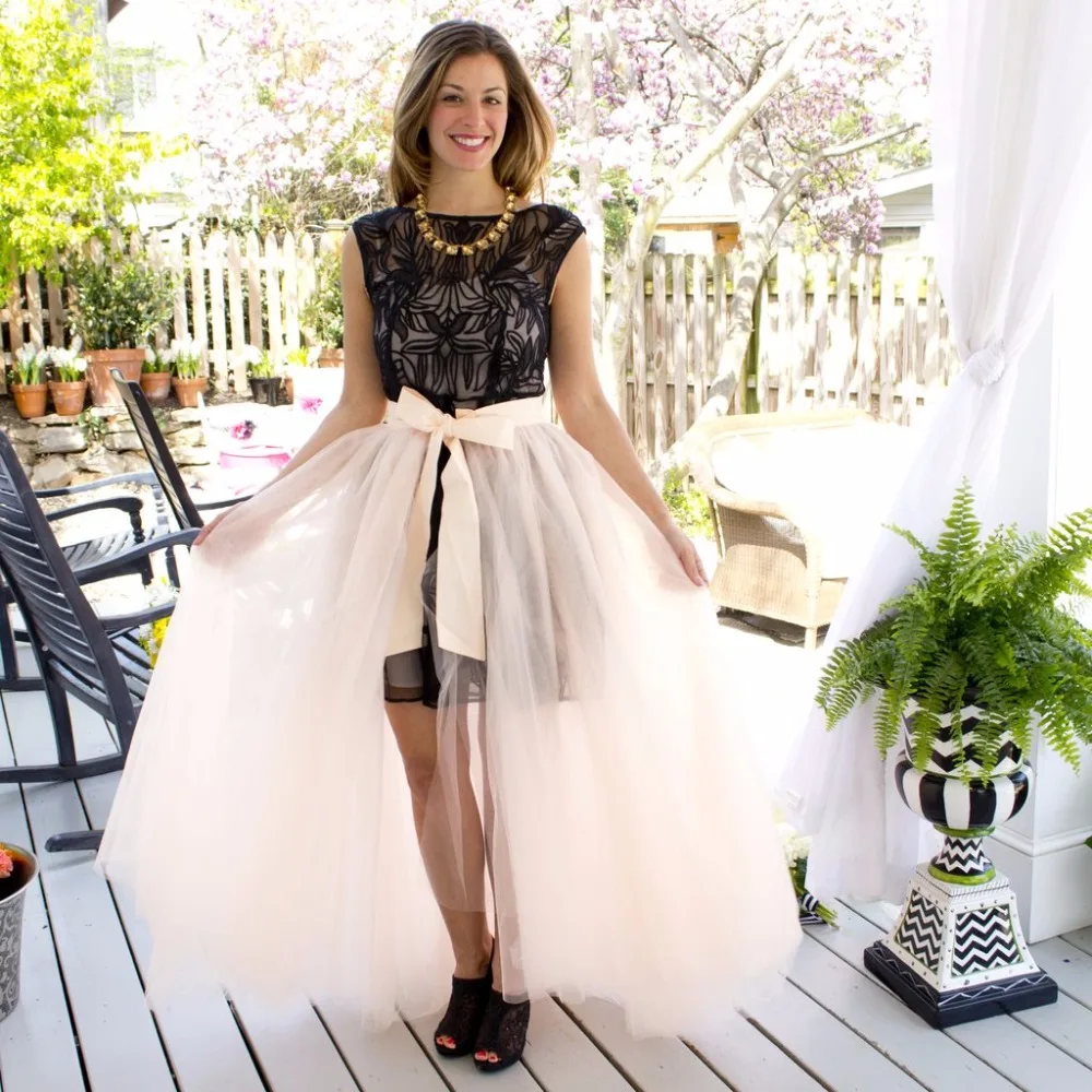 

Special offer Skirt Without Lining Lace Up Ribbon Waistline A Line Floor Length Full Maxi Skirt Sheer Long Tulle Skirts