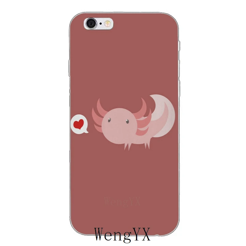 Милый мультяшный очаровательный Axolotl тонкий силиконовый мягкий чехол для