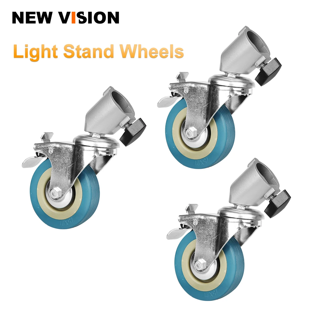 22 см Studio PRO профессиональное поворотное колесико набор из 3 подставок под светильник