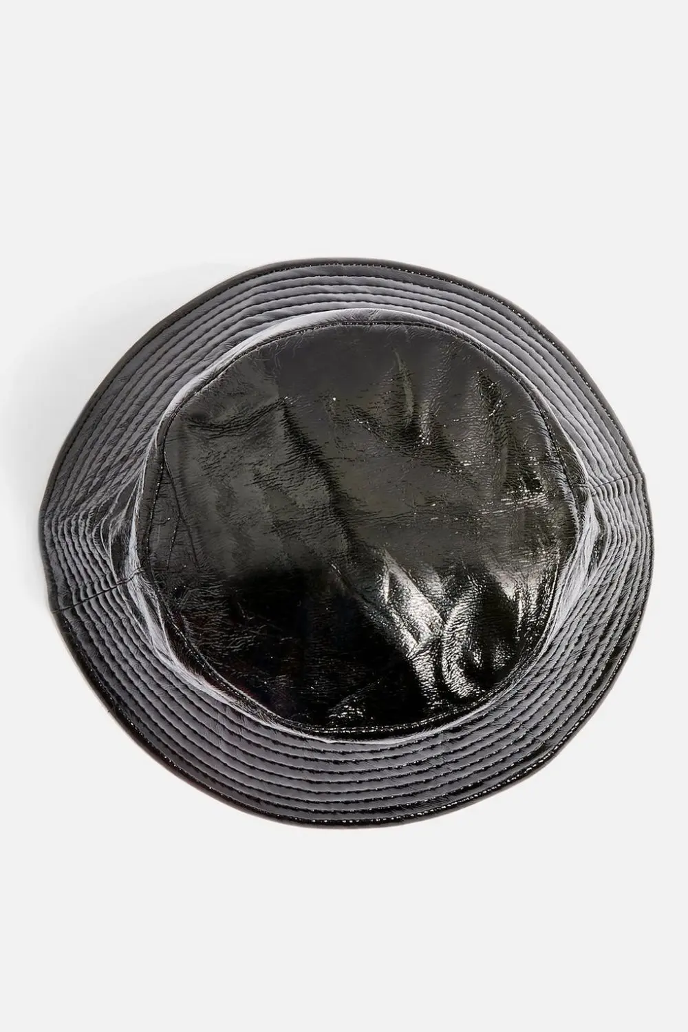 MinanSer Women's Solid Color Black Shining PU Bucket Hats Women Harajuku Cap Men's Hat Sunhat | Аксессуары для одежды