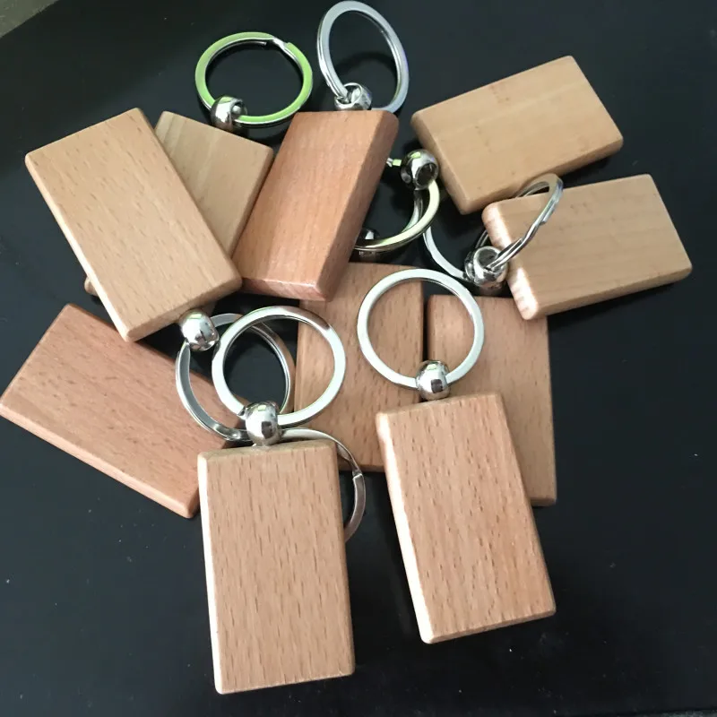 

10 pcs handmade natural wood blank wooden keychain key holder keychain