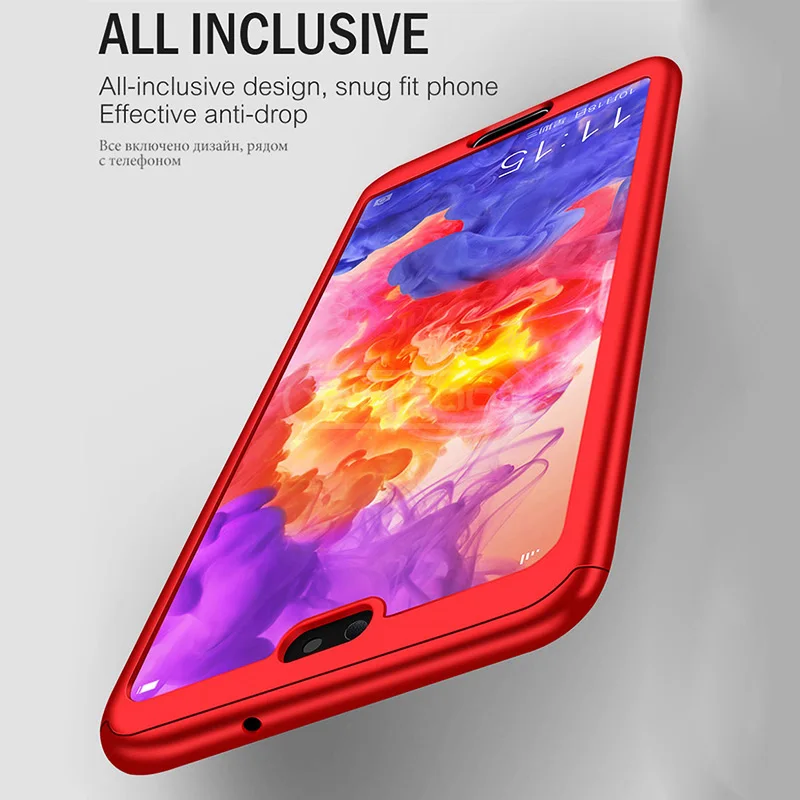 YAMIZOO 360 Full Cover For Huawei P20 P10 Lite Case Luxury Hard Phone Plus With Glass Pro On |